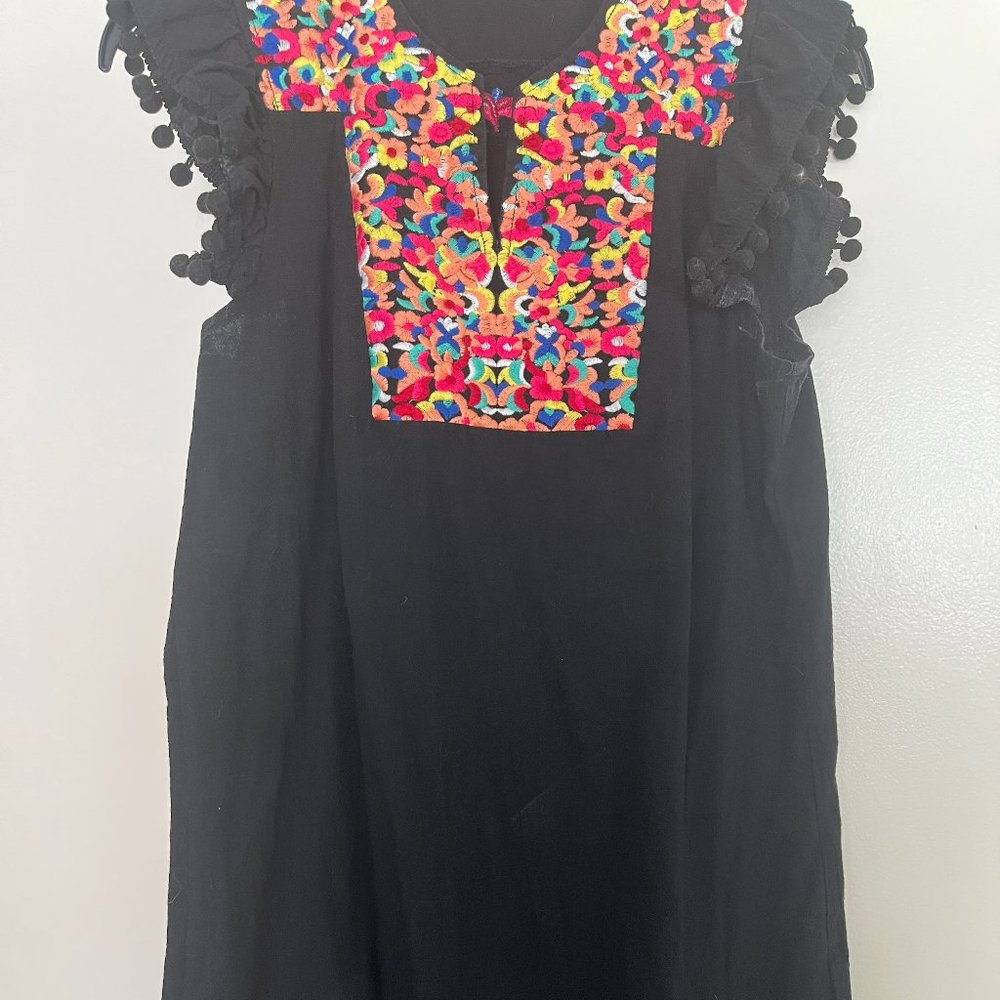 Black Pom Pom Dress